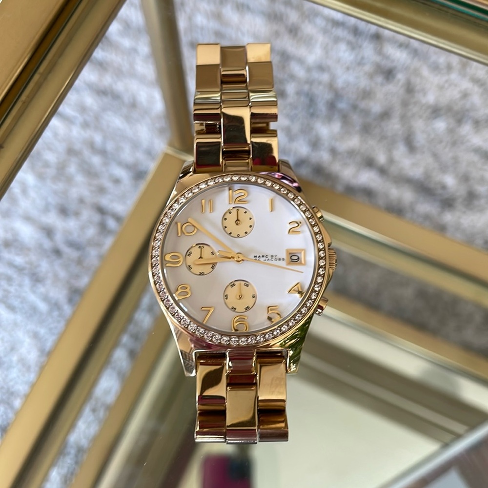 Marc by Marc Jacobs gold tone watch